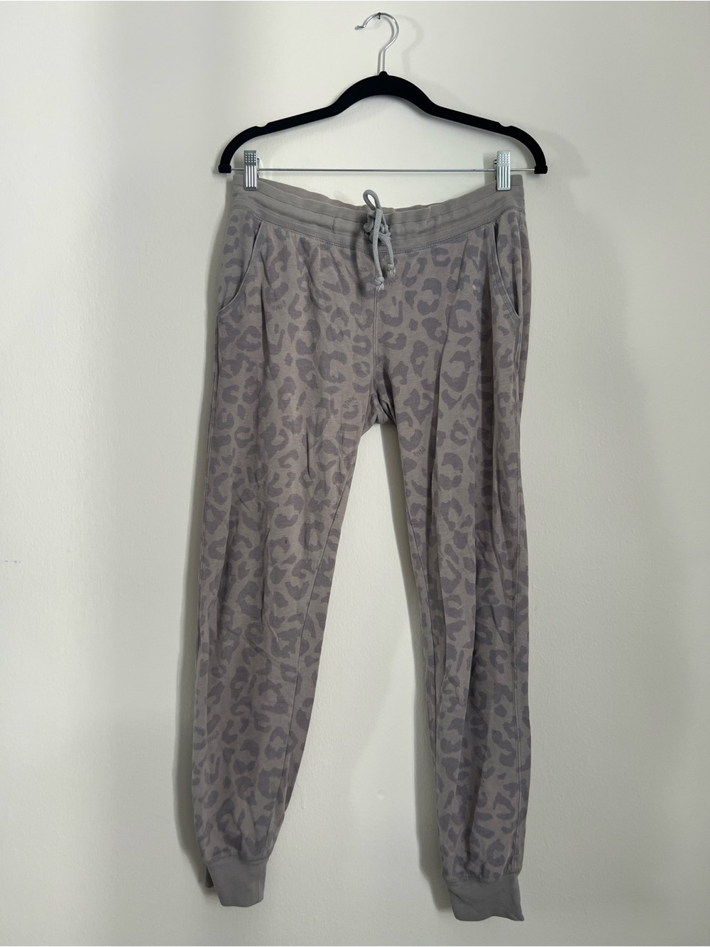 PINK Victoria's Secret Gray Leopard-Print Joggers